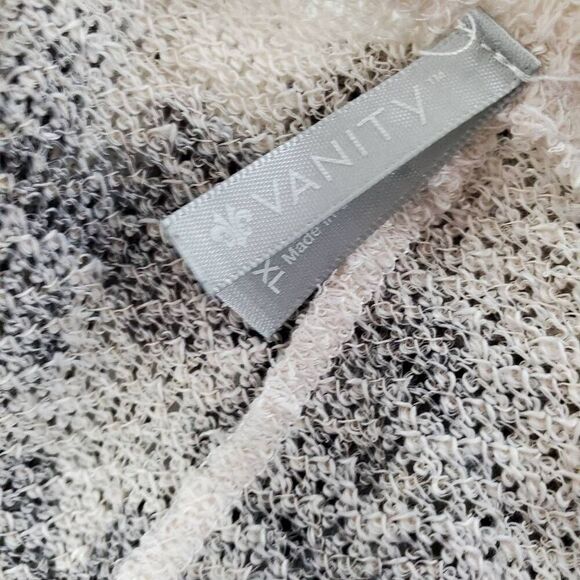 Vanity Women’s American Flag Cardigan Size L Open Front Black White Patriotic - Picture 5 of 7